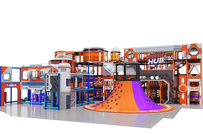 Custom Space Theme Indoor Playground Contractor: Building Orange HUB Indoor Children’s Playground in the UAE